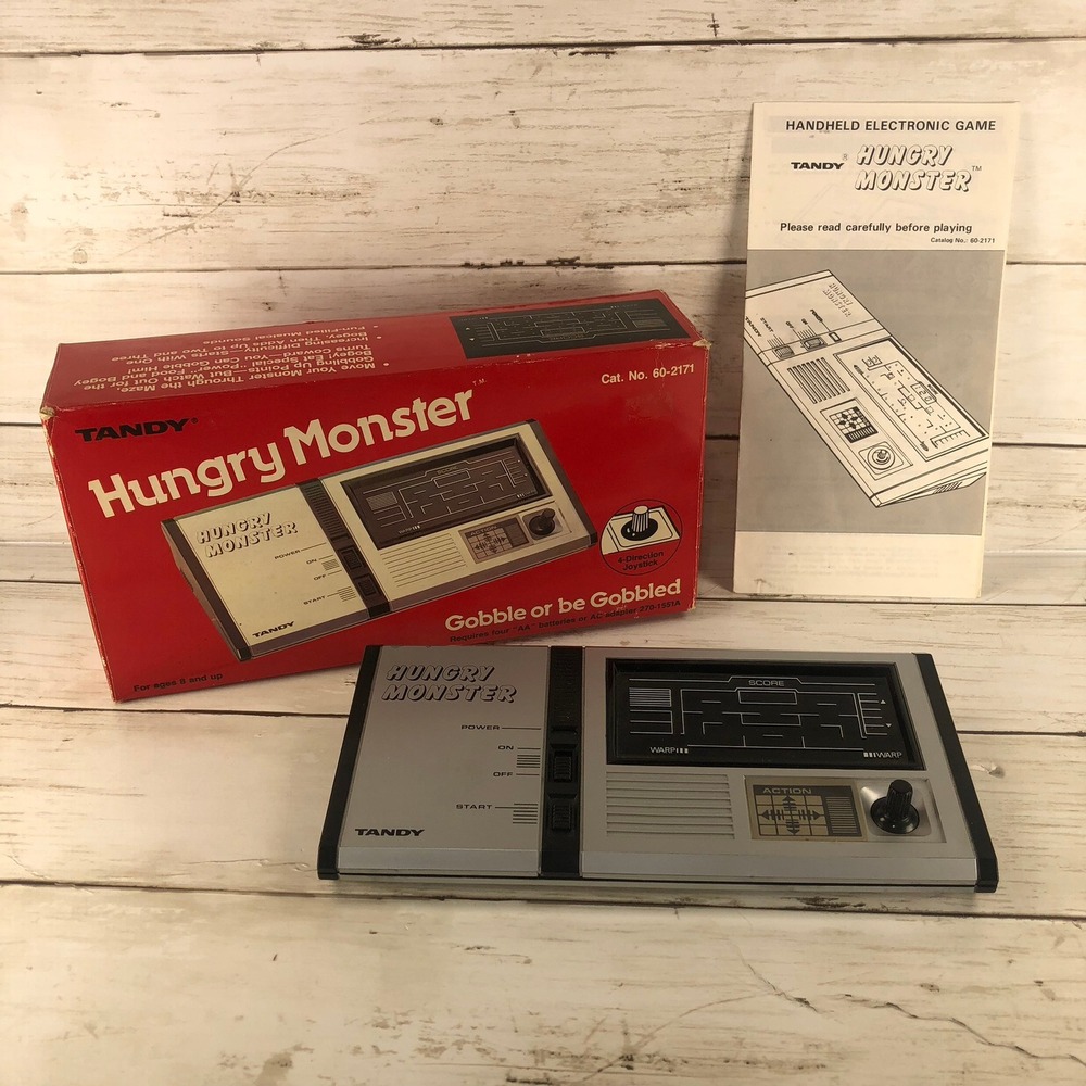 Vintage Tandy Hungry Monster Handheld - Tested and Working